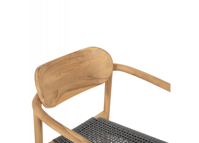 ΠΟΛΥΘΡΟΝΑ OSLO HM9636.08 ΞΥΛΟ TEAK ΦΥΣΙΚΟ & ΓΚΡΙ ΣΧΟΙΝΙ 55x54x80Yεκ.