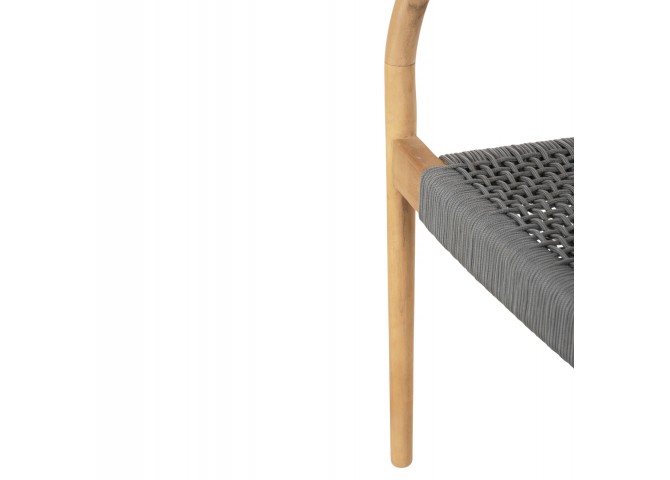 ΠΟΛΥΘΡΟΝΑ OSLO HM9636.08 ΞΥΛΟ TEAK ΦΥΣΙΚΟ & ΓΚΡΙ ΣΧΟΙΝΙ 55x54x80Yεκ.