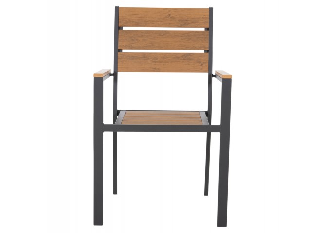 ΠΟΛΥΘΡΟΝΑ ΑΛΟΥΜΙΝΙΟΥ SAGA HM5981.03 ΑΝΘΡΑΚΙ-POLYWOOD ΣΕ ΦΥΣΙΚΟ 55x55x86Υεκ.