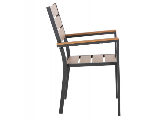 ΠΟΛΥΘΡΟΝΑ ΑΛΟΥΜΙΝΙΟΥ SAGA HM5981.03 ΑΝΘΡΑΚΙ-POLYWOOD ΣΕ ΦΥΣΙΚΟ 55x55x86Υεκ.