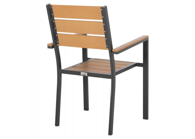 ΠΟΛΥΘΡΟΝΑ ΑΛΟΥΜΙΝΙΟΥ SAGA HM5981.03 ΑΝΘΡΑΚΙ-POLYWOOD ΣΕ ΦΥΣΙΚΟ 55x55x86Υεκ.