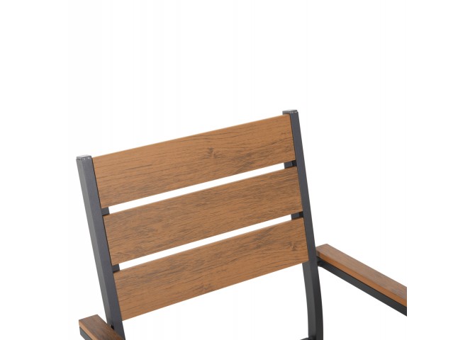 ΠΟΛΥΘΡΟΝΑ ΑΛΟΥΜΙΝΙΟΥ SAGA HM5981.03 ΑΝΘΡΑΚΙ-POLYWOOD ΣΕ ΦΥΣΙΚΟ 55x55x86Υεκ.