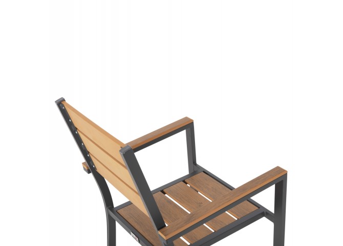 ΠΟΛΥΘΡΟΝΑ ΑΛΟΥΜΙΝΙΟΥ SAGA HM5981.03 ΑΝΘΡΑΚΙ-POLYWOOD ΣΕ ΦΥΣΙΚΟ 55x55x86Υεκ.