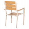 ΠΟΛΥΘΡΟΝΑ ΑΛΟΥΜΙΝΙΟΥ SAGA HM5981.04 ΣΑΜΠΑΝΙ-POLYWOOD ΣΕ ΦΥΣΙΚΟ 55x55x86Υεκ.