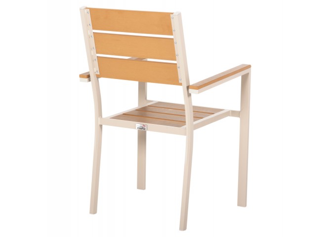 ΠΟΛΥΘΡΟΝΑ ΑΛΟΥΜΙΝΙΟΥ SAGA HM5981.04 ΣΑΜΠΑΝΙ-POLYWOOD ΣΕ ΦΥΣΙΚΟ 55x55x86Υεκ.