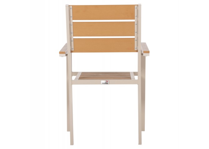 ΠΟΛΥΘΡΟΝΑ ΑΛΟΥΜΙΝΙΟΥ SAGA HM5981.04 ΣΑΜΠΑΝΙ-POLYWOOD ΣΕ ΦΥΣΙΚΟ 55x55x86Υεκ.