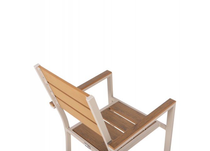 ΠΟΛΥΘΡΟΝΑ ΑΛΟΥΜΙΝΙΟΥ SAGA HM5981.04 ΣΑΜΠΑΝΙ-POLYWOOD ΣΕ ΦΥΣΙΚΟ 55x55x86Υεκ.
