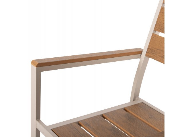 ΠΟΛΥΘΡΟΝΑ ΑΛΟΥΜΙΝΙΟΥ SAGA HM5981.04 ΣΑΜΠΑΝΙ-POLYWOOD ΣΕ ΦΥΣΙΚΟ 55x55x86Υεκ.