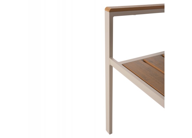 ΠΟΛΥΘΡΟΝΑ ΑΛΟΥΜΙΝΙΟΥ SAGA HM5981.04 ΣΑΜΠΑΝΙ-POLYWOOD ΣΕ ΦΥΣΙΚΟ 55x55x86Υεκ.
