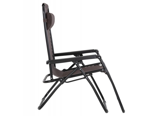 ΠΟΛΥΘΡΟΝΑ RELAX COMPANION HM5095.13 ΚΑΦΕ TEXTILENE-ΜΑΥΡΟ ΜΕΤΑΛΛΟ 67x145x110Υεκ.