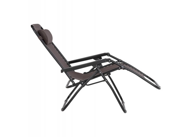 ΠΟΛΥΘΡΟΝΑ RELAX COMPANION HM5095.13 ΚΑΦΕ TEXTILENE-ΜΑΥΡΟ ΜΕΤΑΛΛΟ 67x145x110Υεκ.