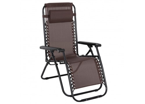 ΠΟΛΥΘΡΟΝΑ RELAX COMPANION HM5095.13 ΚΑΦΕ TEXTILENE-ΜΑΥΡΟ ΜΕΤΑΛΛΟ 67x145x110Υεκ.