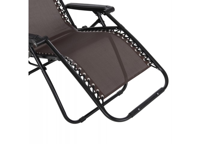ΠΟΛΥΘΡΟΝΑ RELAX COMPANION HM5095.13 ΚΑΦΕ TEXTILENE-ΜΑΥΡΟ ΜΕΤΑΛΛΟ 67x145x110Υεκ.