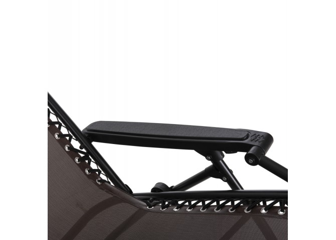 ΠΟΛΥΘΡΟΝΑ RELAX COMPANION HM5095.13 ΚΑΦΕ TEXTILENE-ΜΑΥΡΟ ΜΕΤΑΛΛΟ 67x145x110Υεκ.