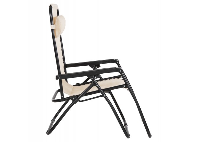 ΠΟΛΥΘΡΟΝΑ RELAX COMPANION HM5095.12 ΜΠΕΖ TEXTILENE-ΜΑΥΡΟ ΜΕΤΑΛΛΟ 67x145x110Υεκ.