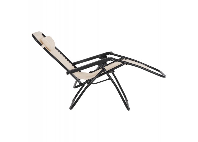 ΠΟΛΥΘΡΟΝΑ RELAX COMPANION HM5095.12 ΜΠΕΖ TEXTILENE-ΜΑΥΡΟ ΜΕΤΑΛΛΟ 67x145x110Υεκ.