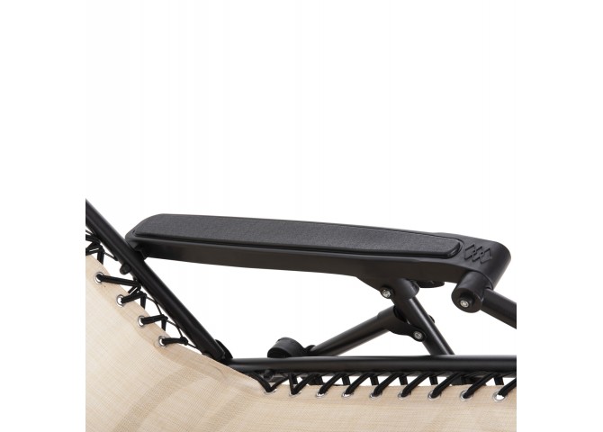 ΠΟΛΥΘΡΟΝΑ RELAX COMPANION HM5095.12 ΜΠΕΖ TEXTILENE-ΜΑΥΡΟ ΜΕΤΑΛΛΟ 67x145x110Υεκ.