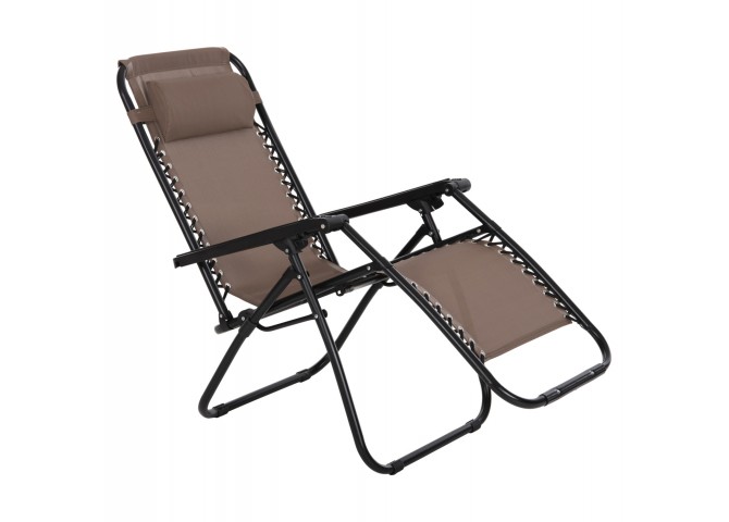 ΠΟΛΥΘΡΟΝΑ RELAX COMPANION HM5095.14 ΣΑΜΠΑΝΙ TEXTILENE-ΜΑΥΡΟ ΜΕΤΑΛΛΟ 67x145x110Υεκ.