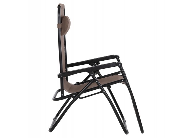 ΠΟΛΥΘΡΟΝΑ RELAX COMPANION HM5095.14 ΣΑΜΠΑΝΙ TEXTILENE-ΜΑΥΡΟ ΜΕΤΑΛΛΟ 67x145x110Υεκ.