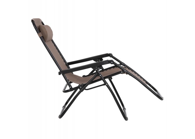 ΠΟΛΥΘΡΟΝΑ RELAX COMPANION HM5095.14 ΣΑΜΠΑΝΙ TEXTILENE-ΜΑΥΡΟ ΜΕΤΑΛΛΟ 67x145x110Υεκ.