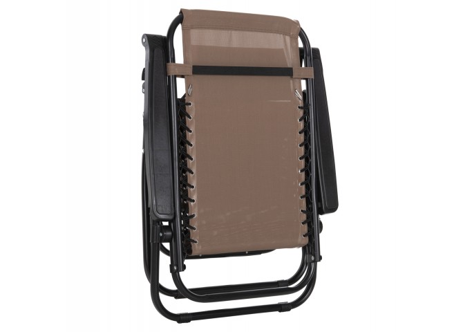 ΠΟΛΥΘΡΟΝΑ RELAX COMPANION HM5095.14 ΣΑΜΠΑΝΙ TEXTILENE-ΜΑΥΡΟ ΜΕΤΑΛΛΟ 67x145x110Υεκ.