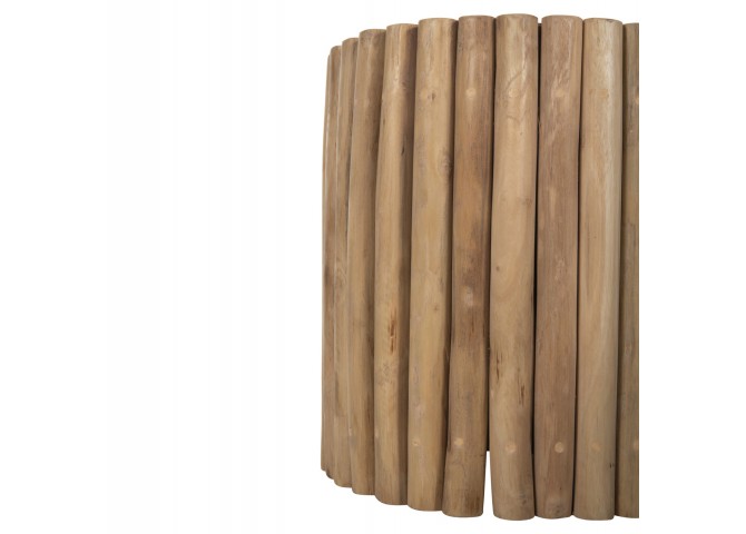 ΤΡΑΠΕΖΙ ΣΑΛΟΝΙΟΥ ΣΤΡΟΓΓΥΛΟ COOTER HM9865 ΚΛΑΔΙΑ TEAK-ΦΥΣΙΚΟ Φ39x40,5Υεκ.