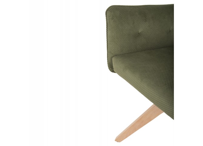 ΠΟΛΥΘΡΟΝΑΚΙ QUILL HM9843.05 ΠΡΑΣΙΝΟ ΥΦΑΣΜΑ-ΞΥΛΟ ΟΞΙΑΣ ΠΟΔΙΑ 61x57,5x91Υεκ.