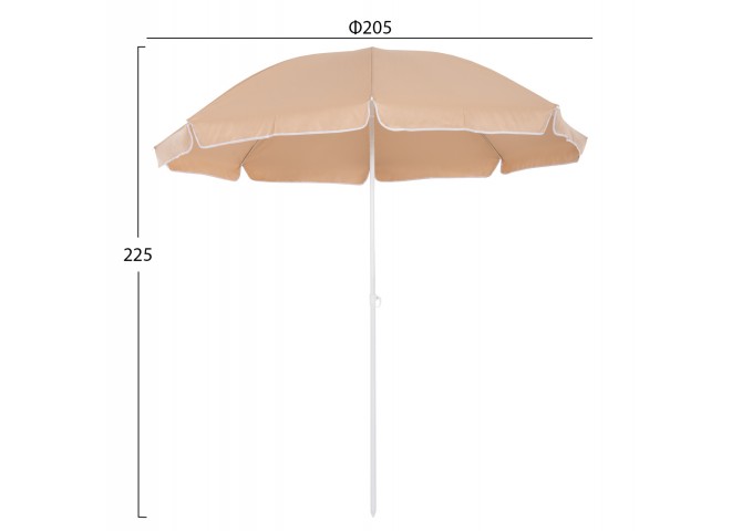 ΟΜΠΡΕΛΑ ΘΑΛΑΣΣΗΣ RANDALL 8 FIBERGLASS ΑΚΤΙΝΕΣ 2.00μ HM6015.04 MOKA
