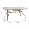 ΤΡΑΠΕΖΙ BRUNO 150X90Χ72Υεκ. ΜΕΤΑΛΛΙΚΟ ΣΑΜΠΑΝΙ ΜΕ ΓΥΑΛΙΝΗ ΕΠΙΦΑΝΕΙΑ HM5145.04