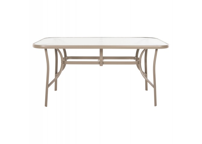 ΤΡΑΠΕΖΙ BRUNO 150X90Χ72Υεκ. ΜΕΤΑΛΛΙΚΟ ΣΑΜΠΑΝΙ ΜΕ ΤΡΥΠΑ ΟΜΠΡΕΛΑΣ Φ38mm HM5145.14