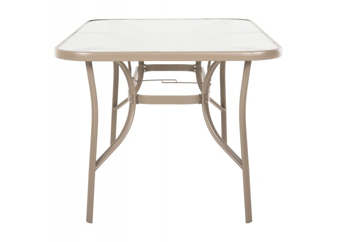 ΤΡΑΠΕΖΙ BRUNO 150X90Χ72Υεκ. ΜΕΤΑΛΛΙΚΟ ΣΑΜΠΑΝΙ ΜΕ ΤΡΥΠΑ ΟΜΠΡΕΛΑΣ Φ38mm HM5145.14
