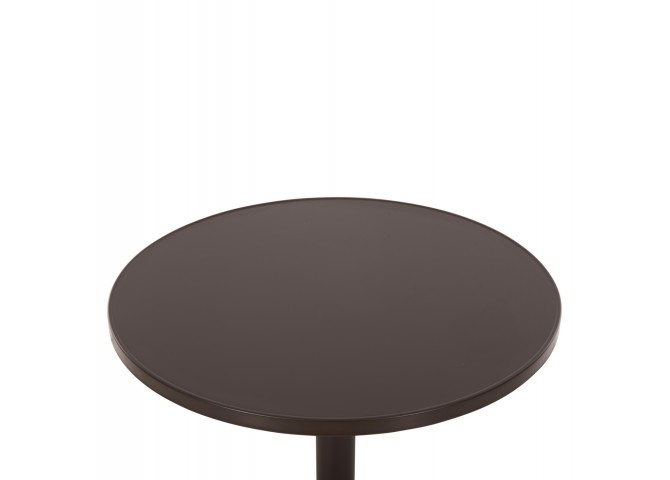 ΤΡΑΠΕΖΙ ΣΤΡΟΓΓΥΛΟ GOSS HM5974.02 ΑΛΟΥΜΙΝΙΟ ΚΑΦΕ Φ60x70Υεκ.