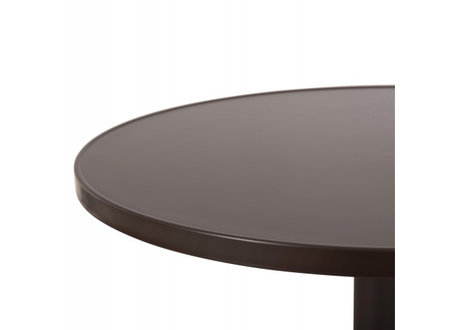 ΤΡΑΠΕΖΙ ΣΤΡΟΓΓΥΛΟ GOSS HM5974.02 ΑΛΟΥΜΙΝΙΟ ΚΑΦΕ Φ60x70Υεκ.