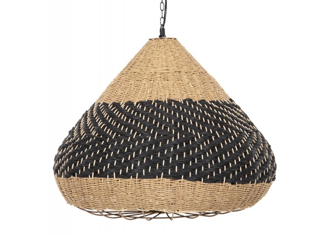 ΦΩΤΙΣΤΙΚΟ ΟΡΟΦΗΣ ΚΡΕΜΑΣΤΟ HM4354 ΦΥΣΙΚΟ RAΤΤΑΝ-PAPER ROPE-ΦΥΣΙΚΟ&ΜΑΥΡΟ Φ55,5x43Υεκ.
