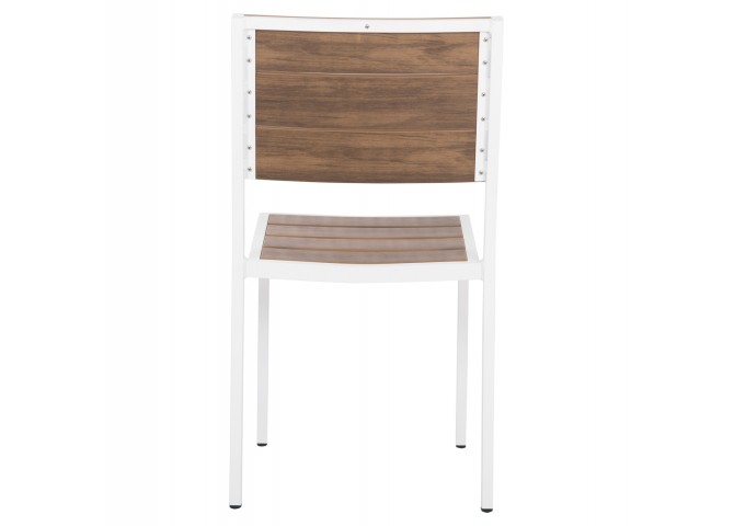 ΚΑΡΕΚΛΑ ΑΛΟΥΜΙΝΙΟΥ SAGA HM6063.01 ΛΕΥΚΗ ΜΕ POLYWOOD 46x52x86Υεκ.