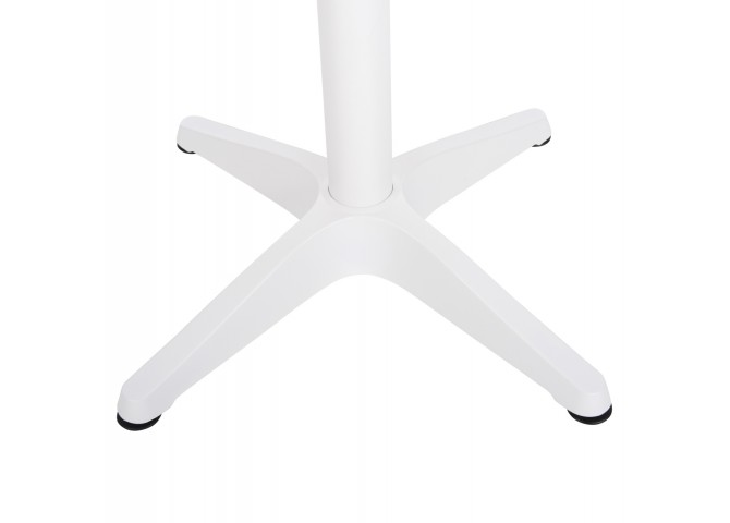 ΤΡΑΠΕΖΙ ΑΛΟΥΜΙΝΙΟΥ ΣΤΡΟΓΓΥΛΟ ALEXA HM6086.02 ΛΕΥΚΟ-POLYWOOD TOP ΦΥΣΙΚΟ Φ60x73Υεκ.