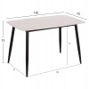 ΤΡΑΠΕΖΙ RAVEN HM9854.01 ΚΕΡΑΜΙΚΟ TOP ΛΕΥΚΟ ΜΑΡΜΑΡΟ-ΜΑΥΡΟ ΜΕΤΑΛΛΟ 117,5x67,5x76Υεκ.
