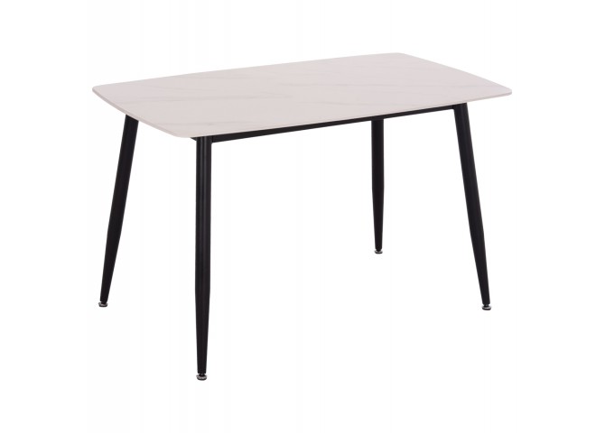 ΤΡΑΠΕΖΙ RAVEN HM9854.01 ΚΕΡΑΜΙΚΟ TOP ΛΕΥΚΟ ΜΑΡΜΑΡΟ-ΜΑΥΡΟ ΜΕΤΑΛΛΟ 117,5x67,5x76Υεκ.