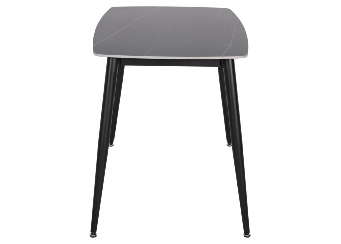 ΤΡΑΠΕΖΙ RAVEN HM9854.02 ΚΕΡΑΜΙΚΟ TOP ΜΑΥΡΟ ΜΑΡΜΑΡΟ-ΜΑΥΡΟ ΜΕΤΑΛΛΟ 117,5x67,5x76Υεκ.
