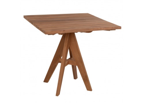 ΤΡΑΠΕΖΙ LEO HM9622.11 ΤΕΤΡΑΓΩΝΟ ΜΑΣΙΦ ΞΥΛΟ ΤΕΑΚ 80X80x75Υεκ.