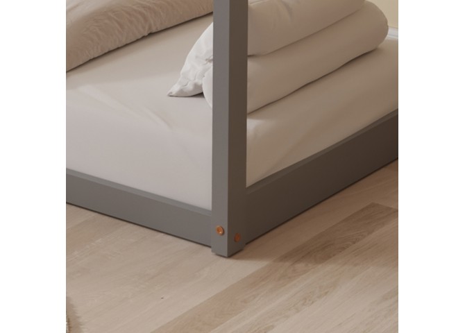 ΚΡΕΒΑΤΙ ΠΑΙΔΙΚΟ PEPE HM678.05 τ.MONTESSORI ΞΥΛΟ ΠΕΥΚΟ ΓΚΡΙ- 140x70εκ