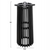 ΒΑΣΗ BAR STAND ΣΤΡΟΓΓΥΛΗ FRANTZ HM9857.12 MINDI ΞΥΛΟ ΣΕ ΜΑΥΡΟ Φ40x90Υεκ.