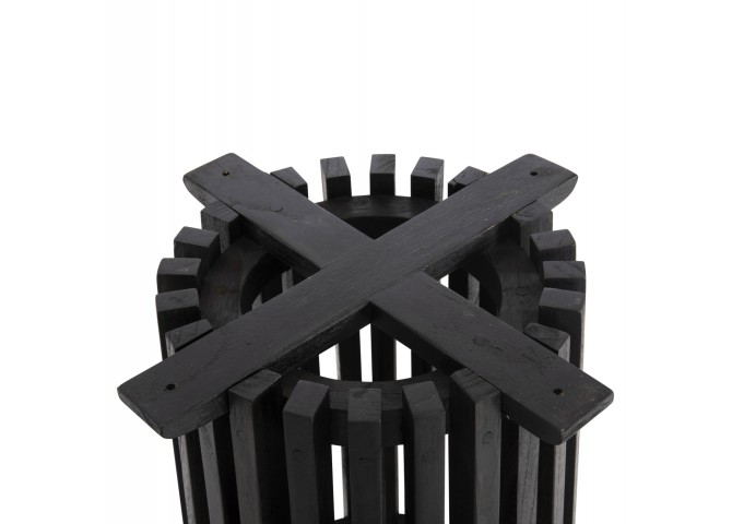 ΒΑΣΗ BAR STAND ΣΤΡΟΓΓΥΛΗ FRANTZ HM9857.12 MINDI ΞΥΛΟ ΣΕ ΜΑΥΡΟ Φ40x90Υεκ.