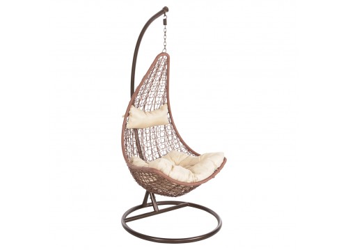 ΚΡΕΜΑΣΤΗ ΠΟΛΥΘΡΟΝΑ ΦΩΛΙΑ MILLIE HM5996.05 ΜΕΤΑΛΛΟ ΚΑΦΕ-ΣΥΝΘ.RATTAN ΚΑΦΕ Φ95x195Υεκ.