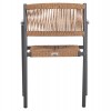 ΠΟΛΥΘΡΟΝΑ ΑΛΟΥΜΙΝΙΟΥ STER HM5786.12 ΑΝΘΡΑΚΙ-ΣΥΝΘ.RATTAN ΜΠΕΖ 55,5x53x78Υεκ.