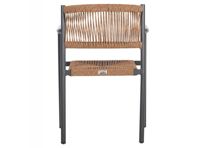 ΠΟΛΥΘΡΟΝΑ ΑΛΟΥΜΙΝΙΟΥ STER HM5786.12 ΑΝΘΡΑΚΙ-ΣΥΝΘ.RATTAN ΜΠΕΖ 55,5x53x78Υεκ.