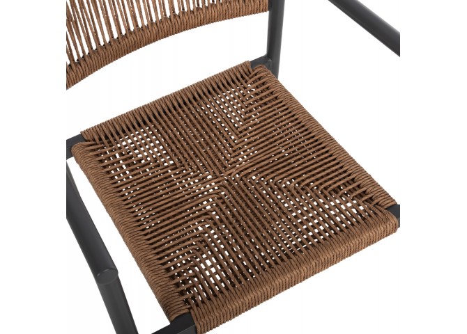 ΠΟΛΥΘΡΟΝΑ ΑΛΟΥΜΙΝΙΟΥ STER HM5786.12 ΑΝΘΡΑΚΙ-ΣΥΝΘ.RATTAN ΜΠΕΖ 55,5x53x78Υεκ.