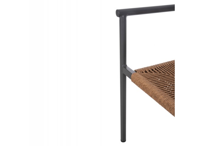 ΠΟΛΥΘΡΟΝΑ ΑΛΟΥΜΙΝΙΟΥ STER HM5786.12 ΑΝΘΡΑΚΙ-ΣΥΝΘ.RATTAN ΜΠΕΖ 55,5x53x78Υεκ.