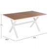 ΤΡΑΠΕΖΙ ΑΛΟΥΜΙΝΙΟΥ ΟΡΘΟΓΩΝΙΟ TAWNEE HM6037.02 ΛΕΥΚΟ-POLYWOOD ΦΥΣΙΚΟ 150x89,5x73Υεκ