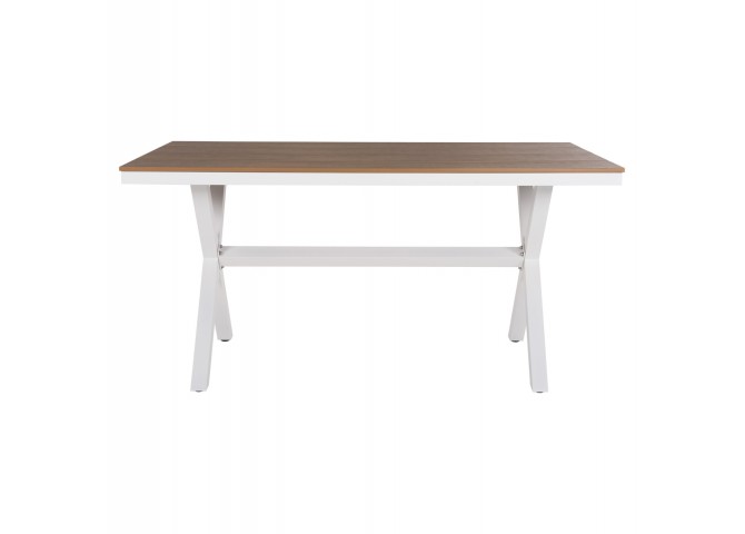 ΤΡΑΠΕΖΙ ΑΛΟΥΜΙΝΙΟΥ ΟΡΘΟΓΩΝΙΟ TAWNEE HM6037.02 ΛΕΥΚΟ-POLYWOOD ΦΥΣΙΚΟ 150x89,5x73Υεκ